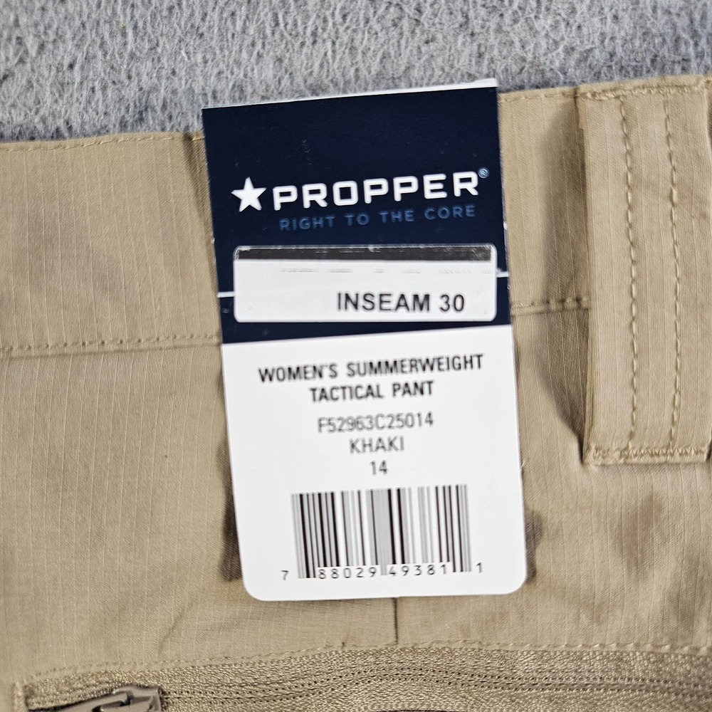 NEW Propper Lightweight Tactical Pants Women Khaki‎ Size 14 Inseam 30